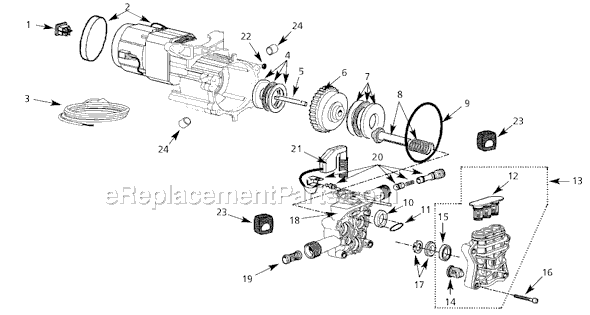 Page A Diagram and Parts List for PW131000AV  Campbell Hausfeld Compressor